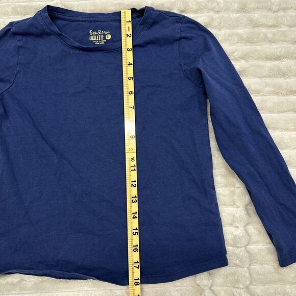 Lilly Pulitzer Girls Navy Blue Long sleeve  Tshirt Size Large - Picture 3 of 7